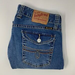 Lucky Brand Women's Mid-Rise Lola Boot Flap Pockets Size 12/31 Jeans